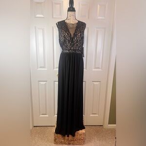 Elegant black evening dress